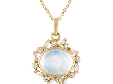 Jubilee Moonstone and Diamond Pendant Cheap