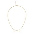 14K YELLOW GOLD BAR BARREL CHAIN Fashion