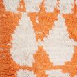 Orange & White Checker Rug For Sale