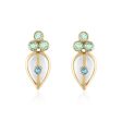 MOONSTONE AND BLUE TOPAZ STUD EARRINGS Supply