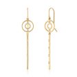 Gold and Diamond Linear Earrings Online Hot Sale