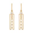 HARMONY EARRINGS WITH MOONSTONES, DIAMONDS AND 14K GOLD For Sale