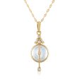 Moonlight Moonstone and Diamond Pendant on Sale